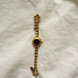 Gold Beaded Bracelet Watch